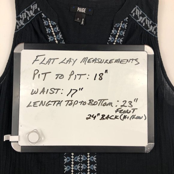 Paige Lina Boho Festival Embroidered Gauzy Sleeveless Blouse Lightweight - Picture 7 of 8